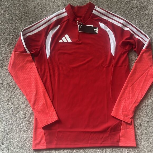 Adidas Tiro 26 1/4 Zip Sports Top in Tepore - Picture 3 of 9